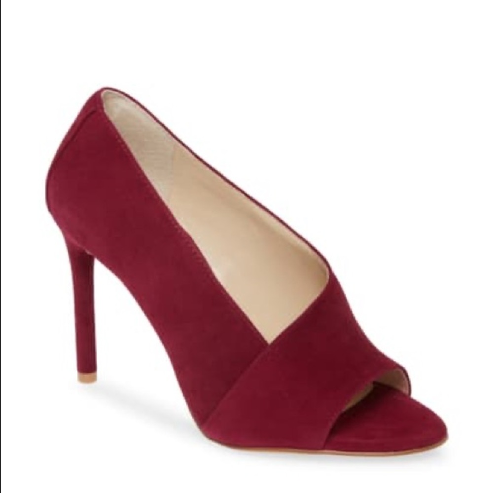 NEW VINCE CAMUTO Rallien, Peeptoe, Suede Pumps 8.5M High Heel, Stilleto.